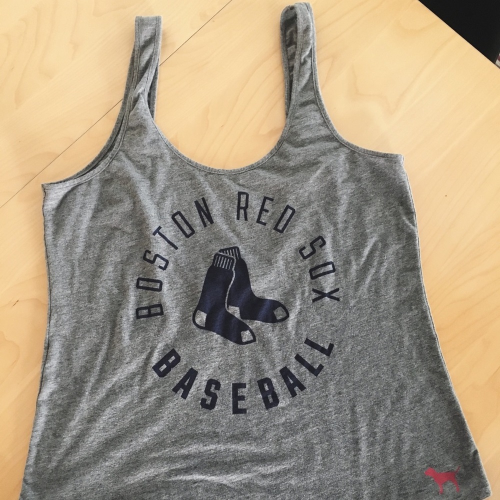 VS PINK Boston Red Sox Low Back Tank Top Size L Large